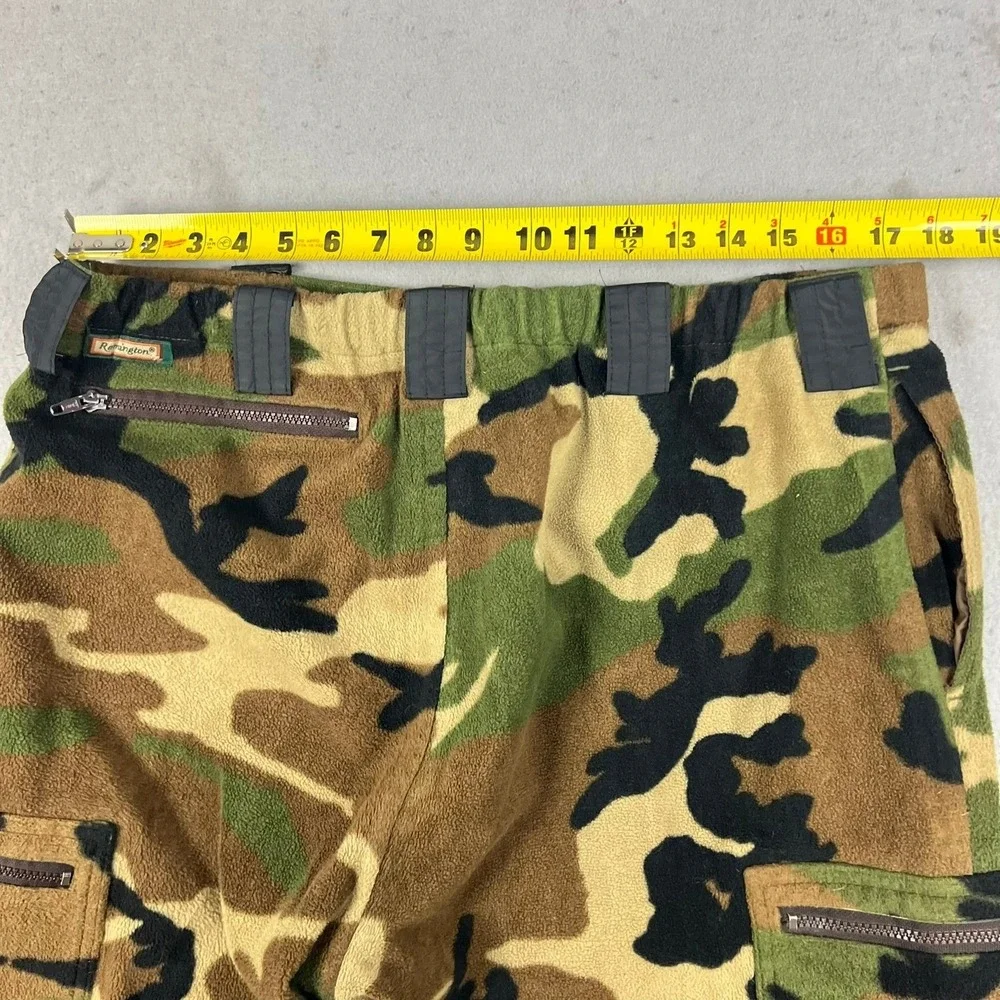 Remington Gore-Tex Fleece Camo Pants Mens Large Woodland Camouflage Hunting USA